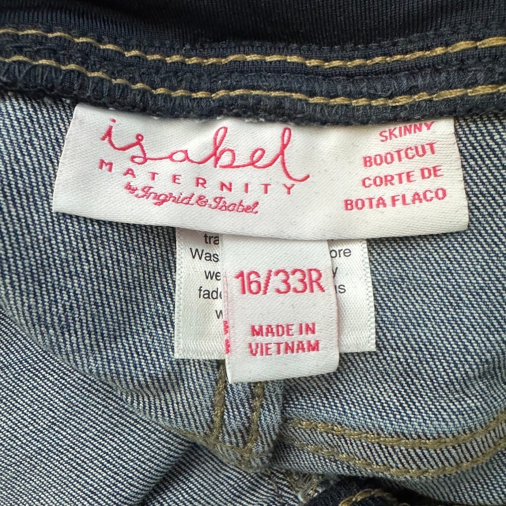 Isabel Maternity by Ingrid & Isabel Skinny Bootcut Jeans Blue Size 16/33R - Picture 3 of 4